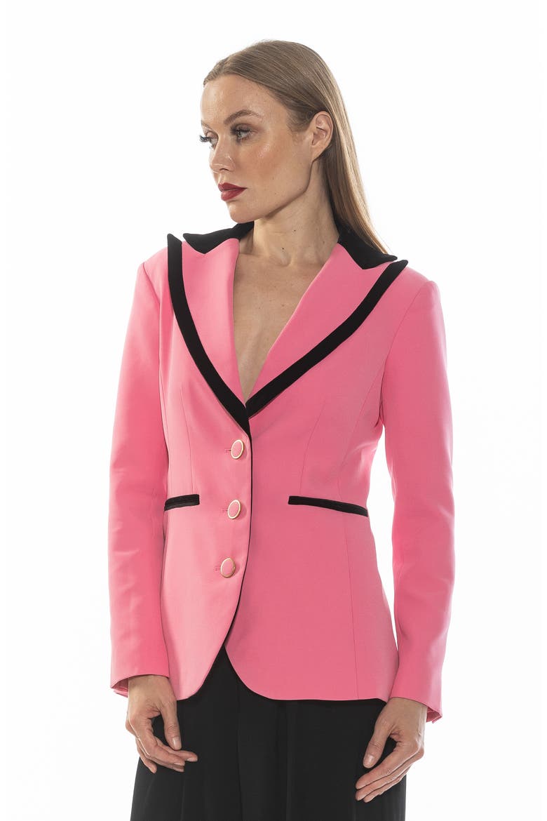 Reiss Peak Lapel Blazer, Alternate, color, PINK