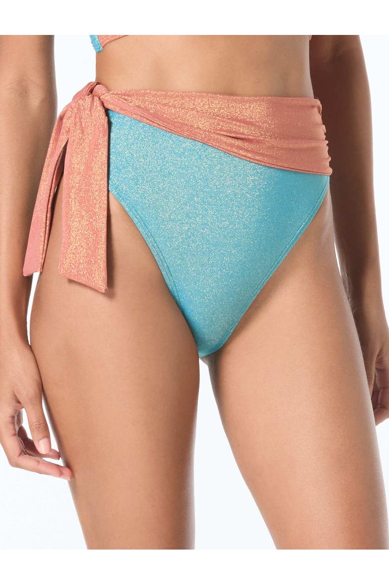 High Waist Side Tie Bikini Swim Bottom, Main, color, Zenith