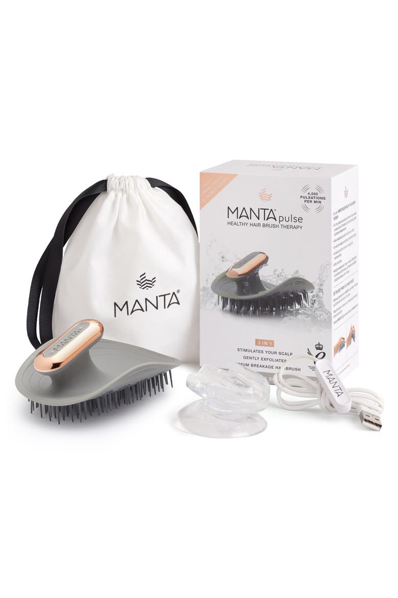 Pulse Professional Scalp Massage Brush, Main, color, GREY