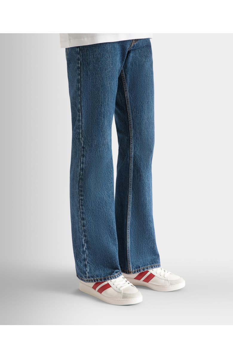 Bally Tennis Sneaker in and Candy Leather, Alternate, color, White/Candy Red