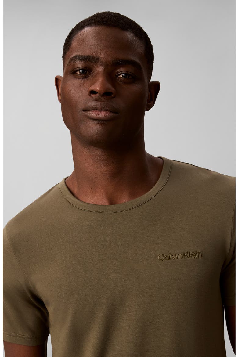 Ultrasoft Stretch Modal Pajama T-Shirt, Alternate, color, OLIVE NIGHT