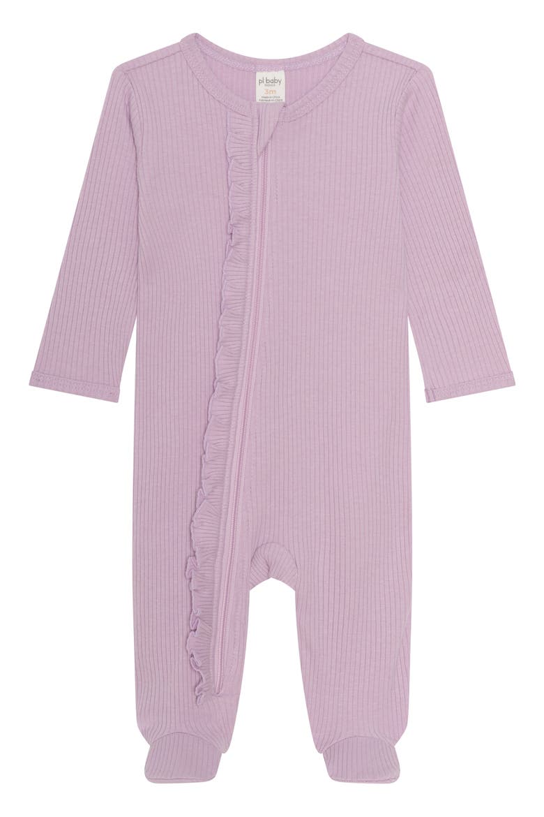 2-Pack Assorted Ribbed Knit Footies, Alternate, color, LIGHT PURPLE BOWS