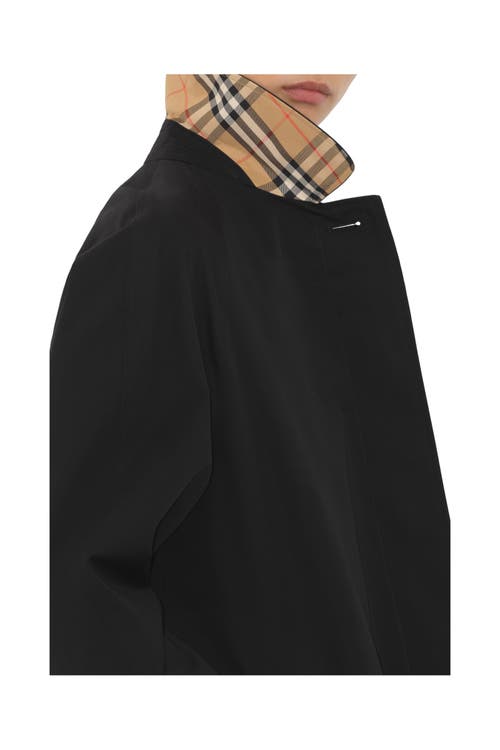 Burberry Mid-length Camden Heritage Car Coat In Black