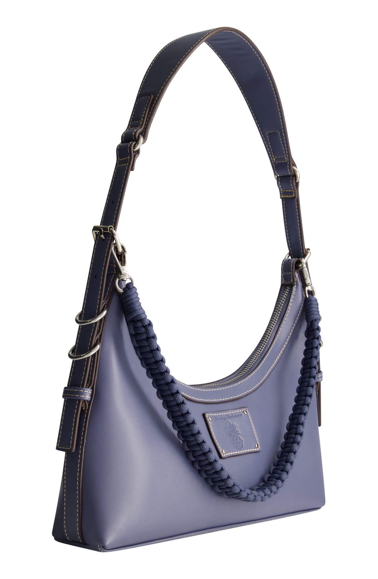 Tommy Bahama Debossed Logo Hobo Bag, Alternate, color, Navy