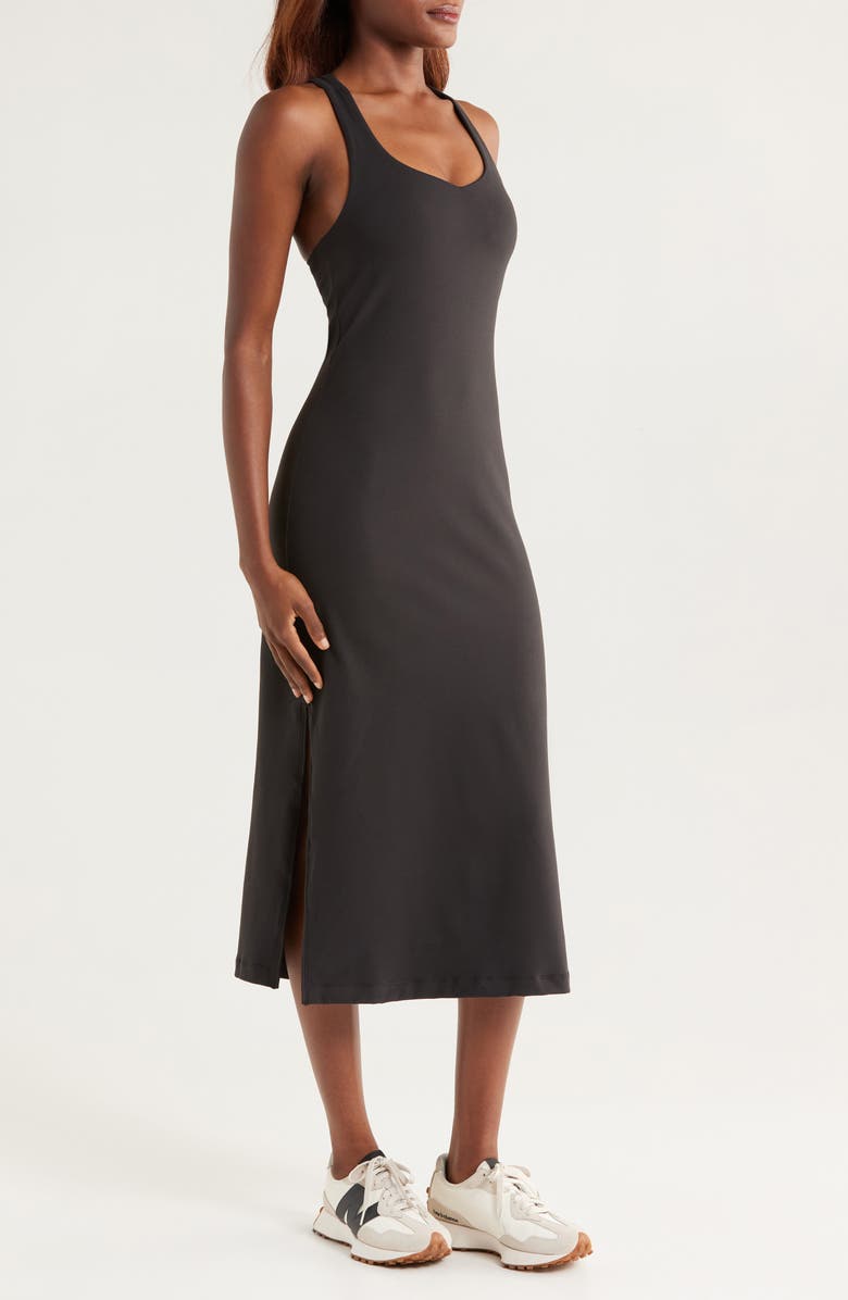 Vuori Halo Racerback Midi Tank Dress, Alternate, color, Solid Black