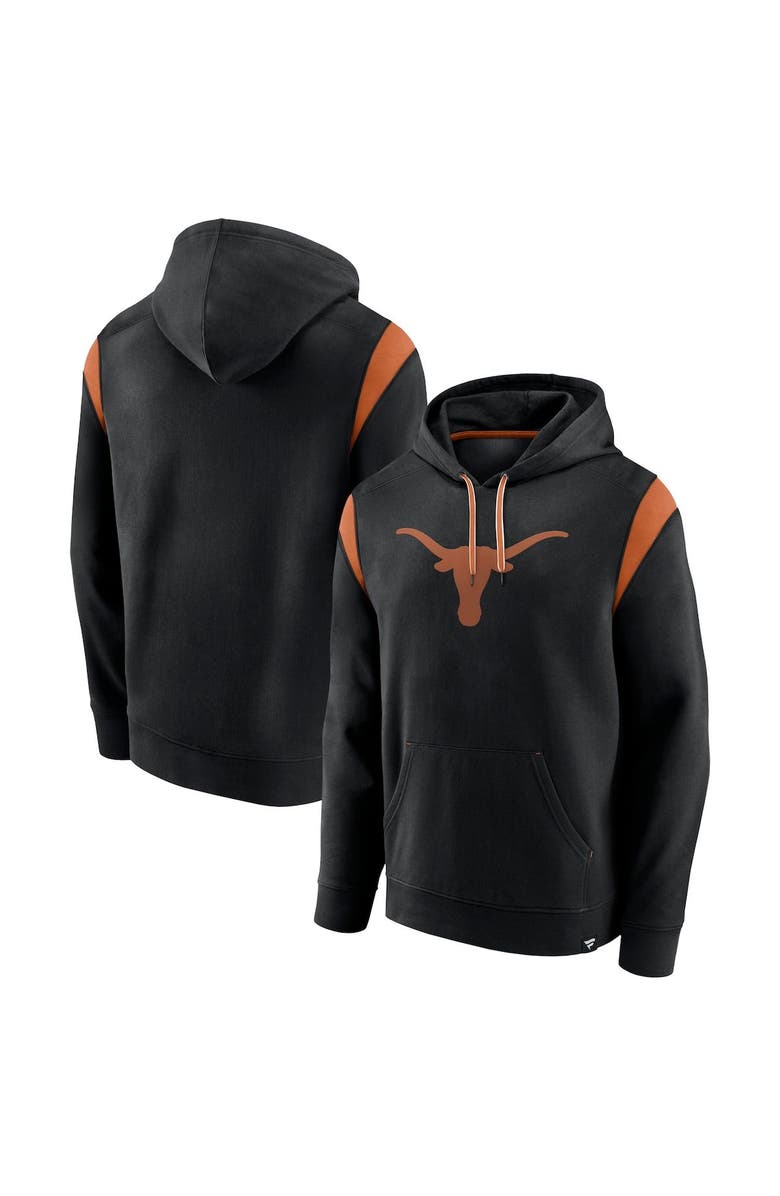FANATICS Men's Fanatics Branded Black Texas Longhorns Gym Rat Pullover Hoodie, Main, color, 