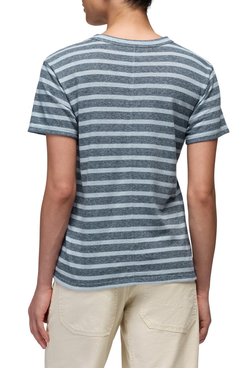 Cozy Up Crewneck T-Shirt, Alternate, color, GLACIER SKIES STRIPE