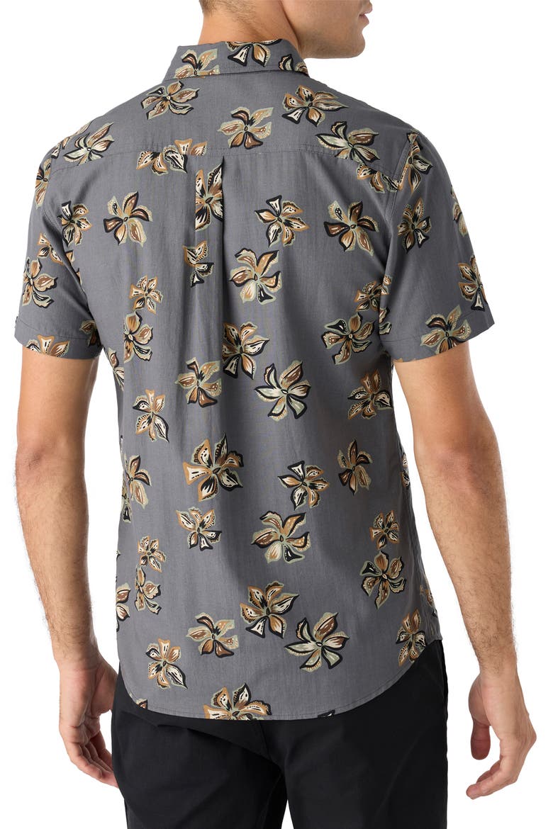 Oasis Eco Modern Slim Fit Short Sleeve Button-Up Shirt, Alternate, color, GRAPHITE 2
