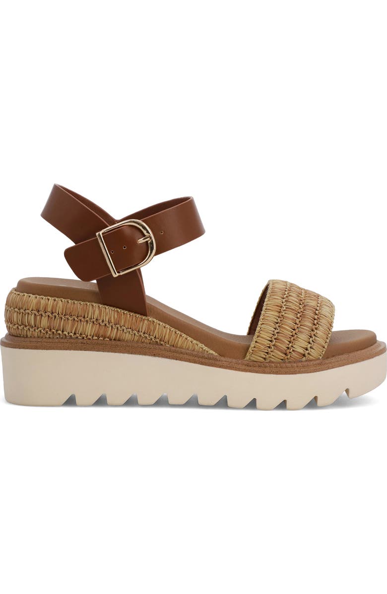 MIA Odalys Wedge Sandal, Alternate, color, Cognac/ Natural