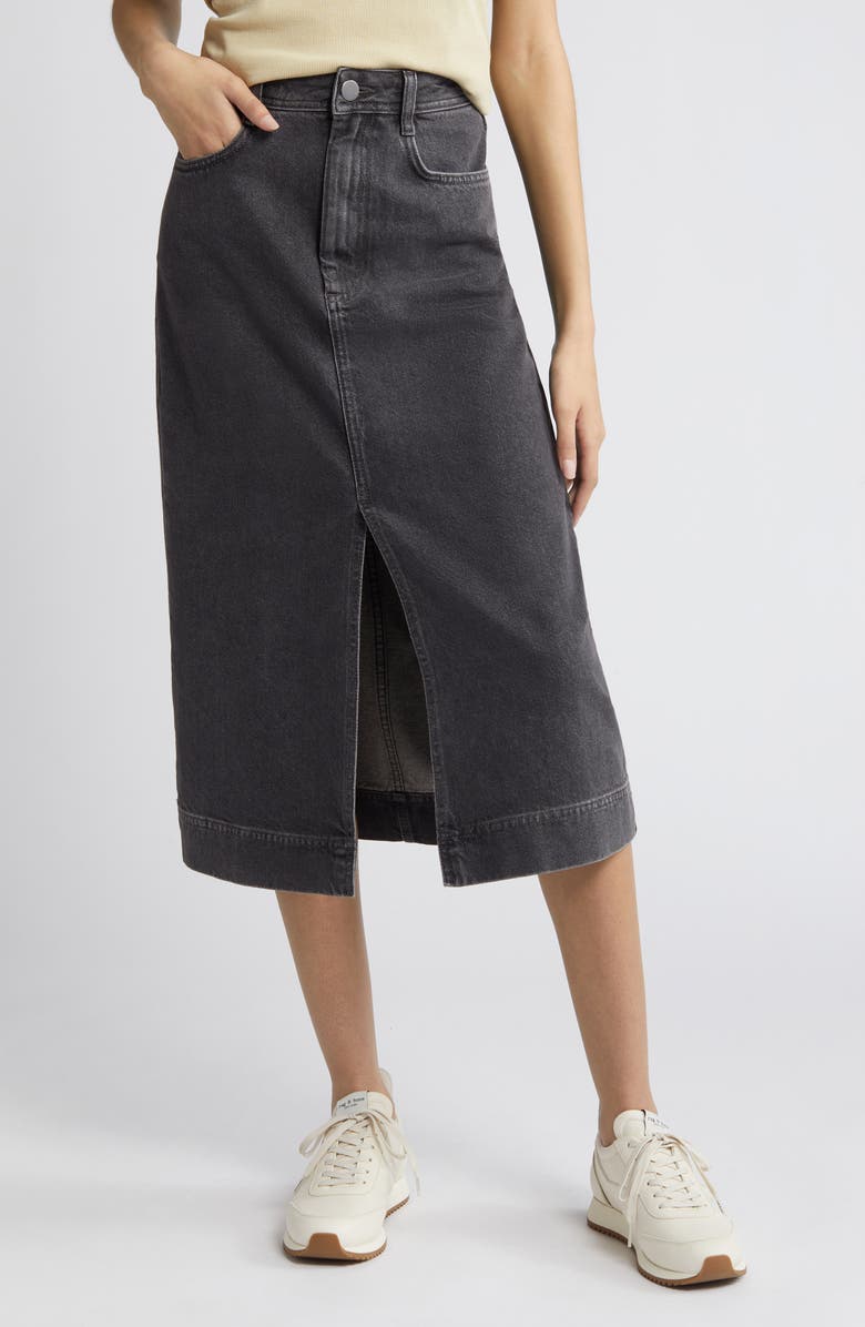 Treasure & Bond Denim Midi Skirt, Main, color, 