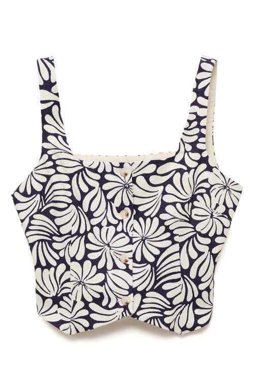 Shop Mango Coco Sleeveless Linen Blend Button-up Shirt