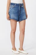 SPORTMAX Fiesta High Waist Belted Denim Shorts
