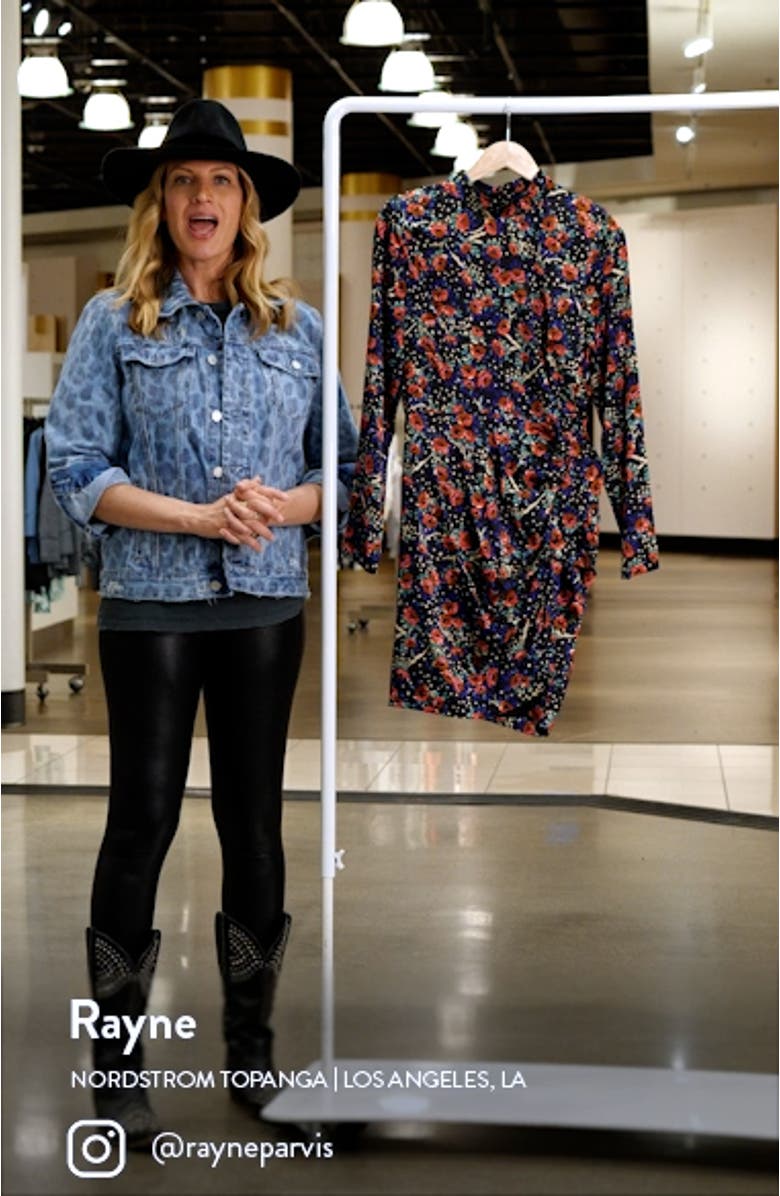 Louella Floral Silk Blend Mini Dress, sales video thumbnail