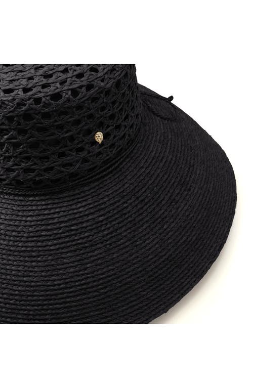 Helen Kaminski Raffia Dome Hat In Charcoal/charcoal