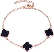 Adornia Black Clover Bracelet