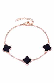 Adornia Black Clover Bracelet