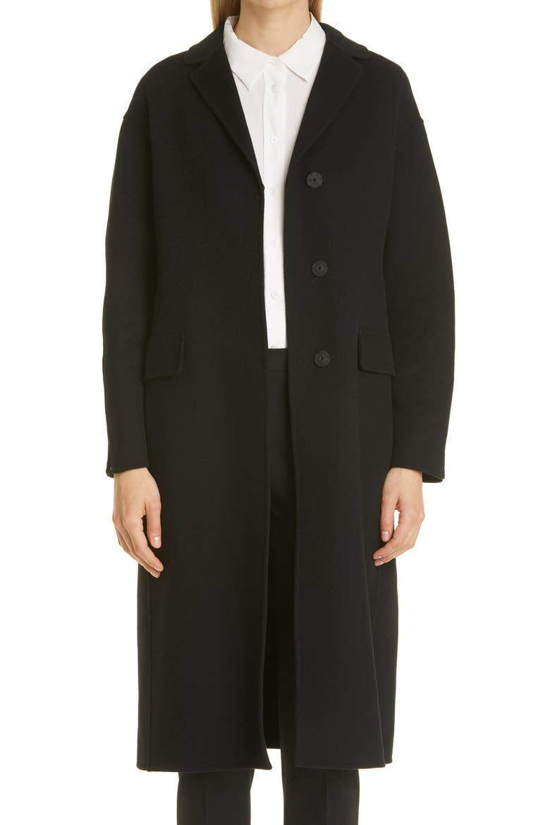Beauty Virgin Wool Coat, Main, color, BLACK