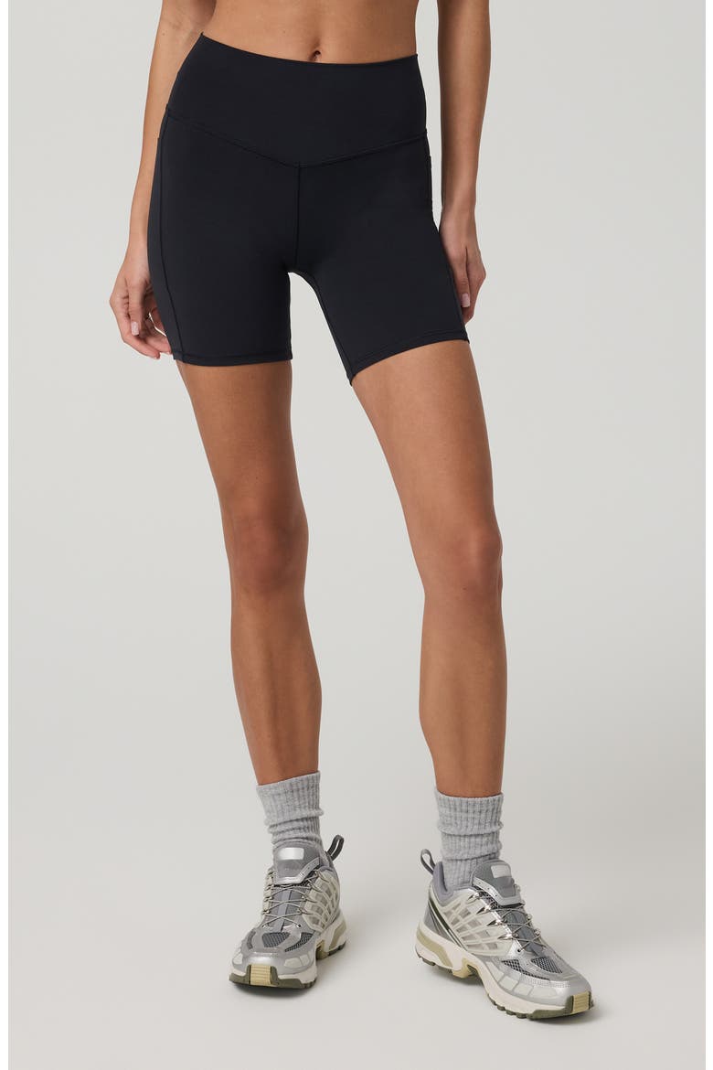 AllTheForm Pocket Bike Shorts, Main, color, BLACK