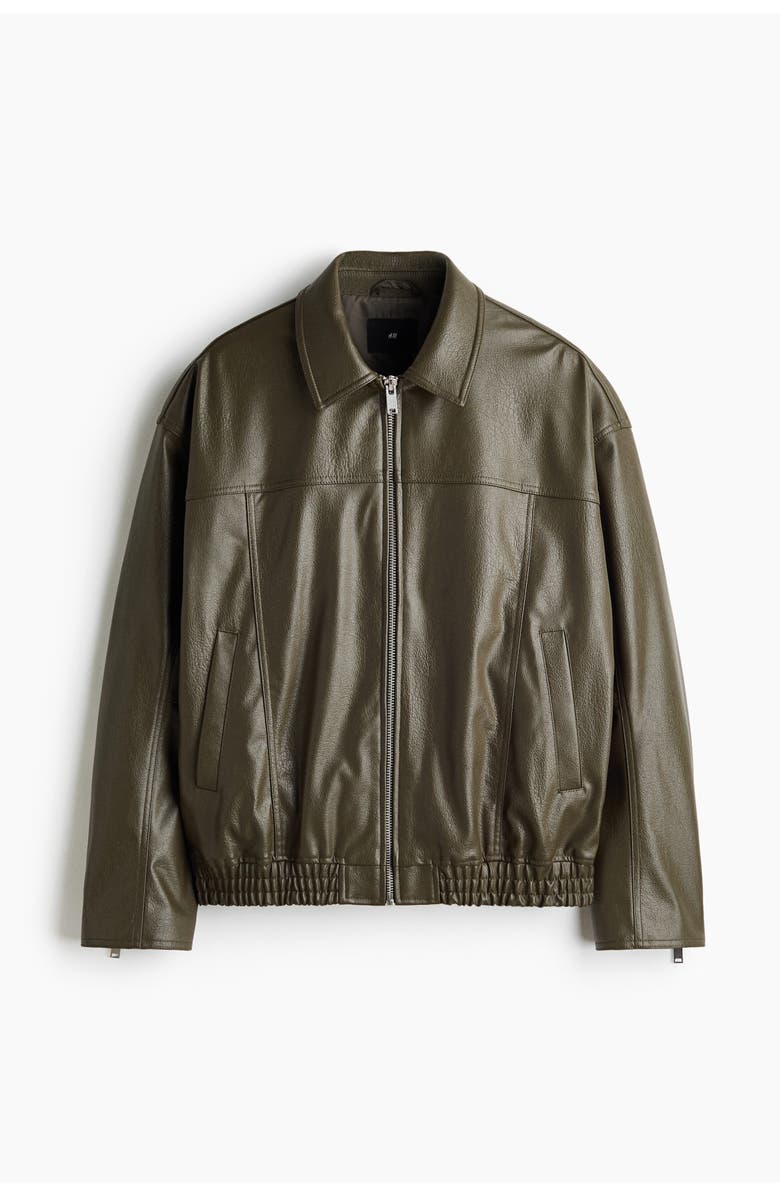 H&M Coated Jacket, Main, color, Khaki Green