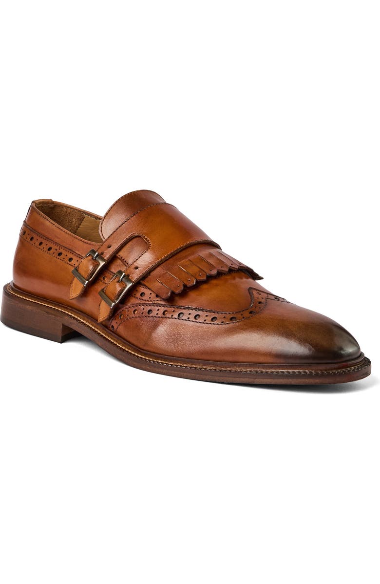 Bruno Magli Ancona Double Monk Strap Shoe, Main, color, Cognac