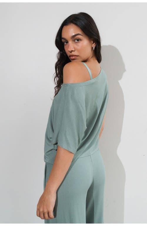 Vitality Vital Off Shoulder Tee In Green