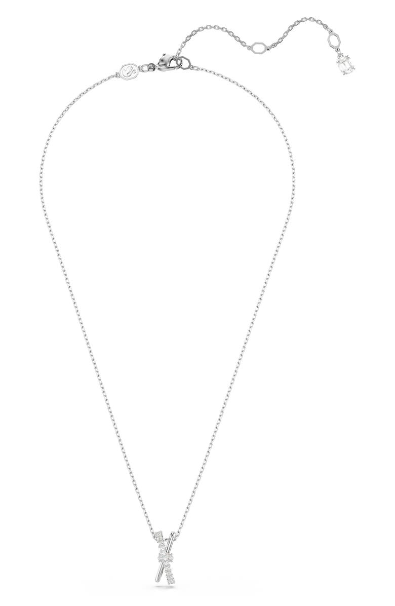 Swarovski Hyperbola Pendant Necklace, Alternate, color, White Gold