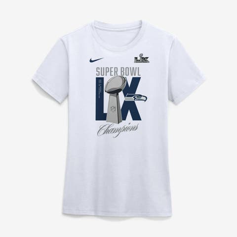 Women's Nike  White Seattle Seahawks Super Bowl LX Champions Lombardi Trophy T-Shirt