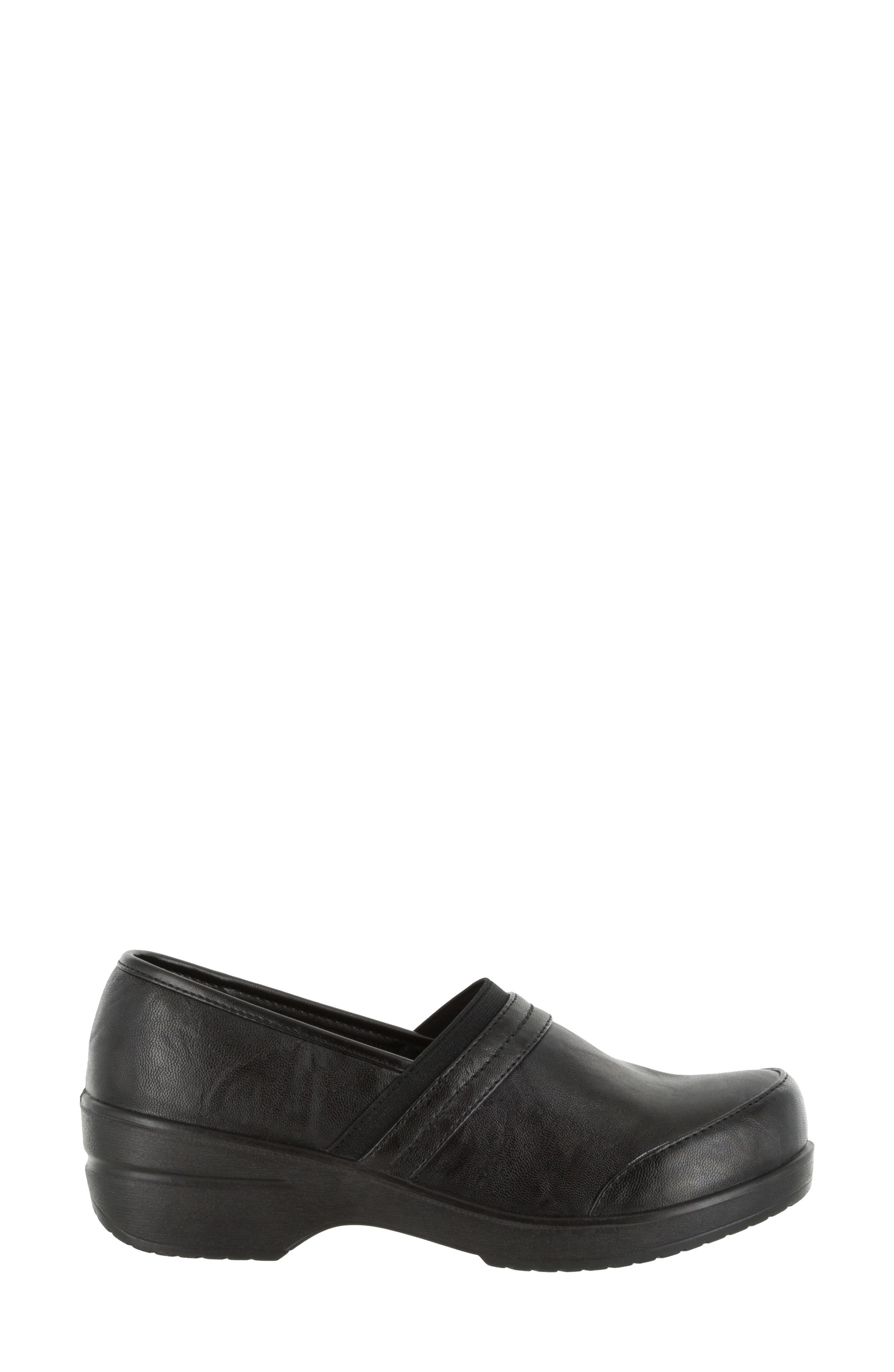 EASY STREET Origin Embossed Comfort Slip-On Clog - Multiple Widths Available, Alternate, color, Black Lamy/Black