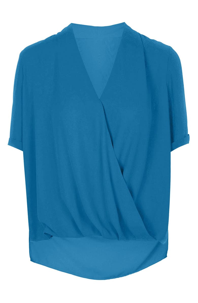 Topshop Drape Front Blouse, Alternate, color, 
