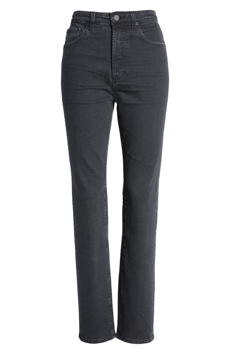 AG The Alexxis Slim Straight Leg Jeans, Alternate, color, 3 Years Sulfur Black