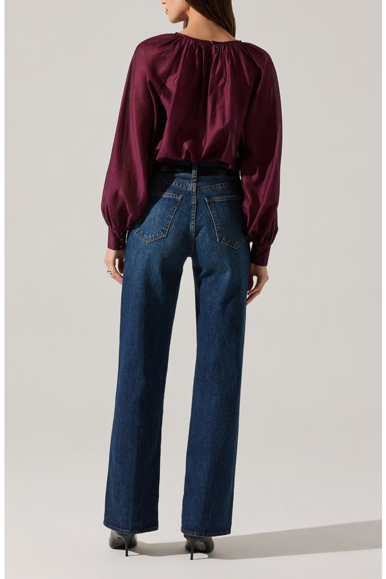 Reyen Long Sleeve Top, Alternate, color, DEEP WINE