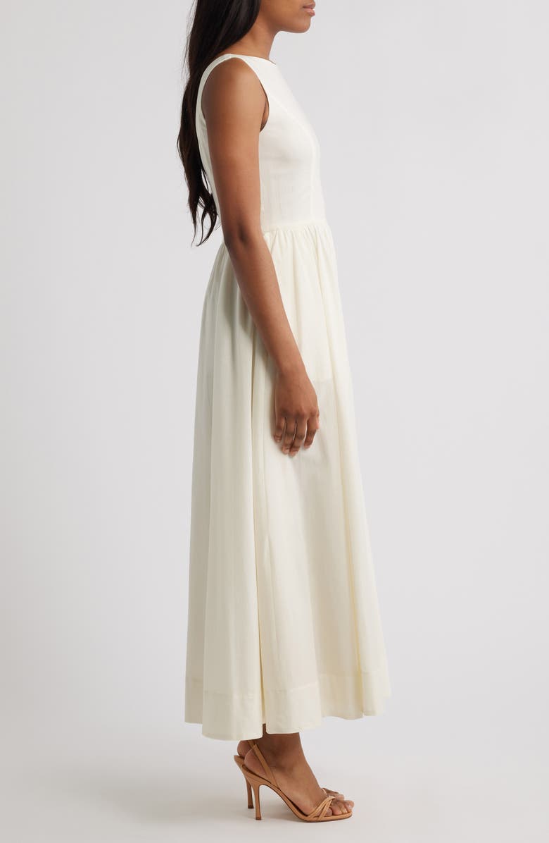 WAYF Bria Boatneck Cotton Dress, Alternate, color, Cream