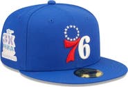 New Era Men's New Era Royal Philadelphia 76ers 3x NBA Finals Champions Pop Sweat 59FIFTY Fitted Hat