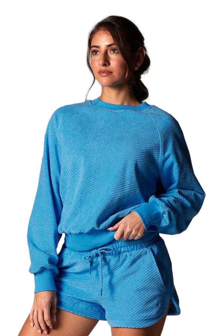 Ease Crew Terry Sweatshirt, Alternate, color, OCEAN