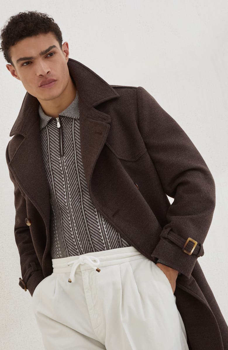 Brunello Cucinelli Vanisé polo shirt, Alternate, color, Brown