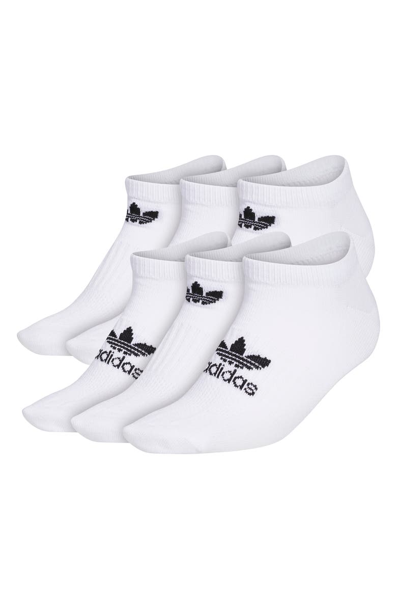 adidas Originals 6-Pack Trefoil Logo No-Show Socks, Main, color, 