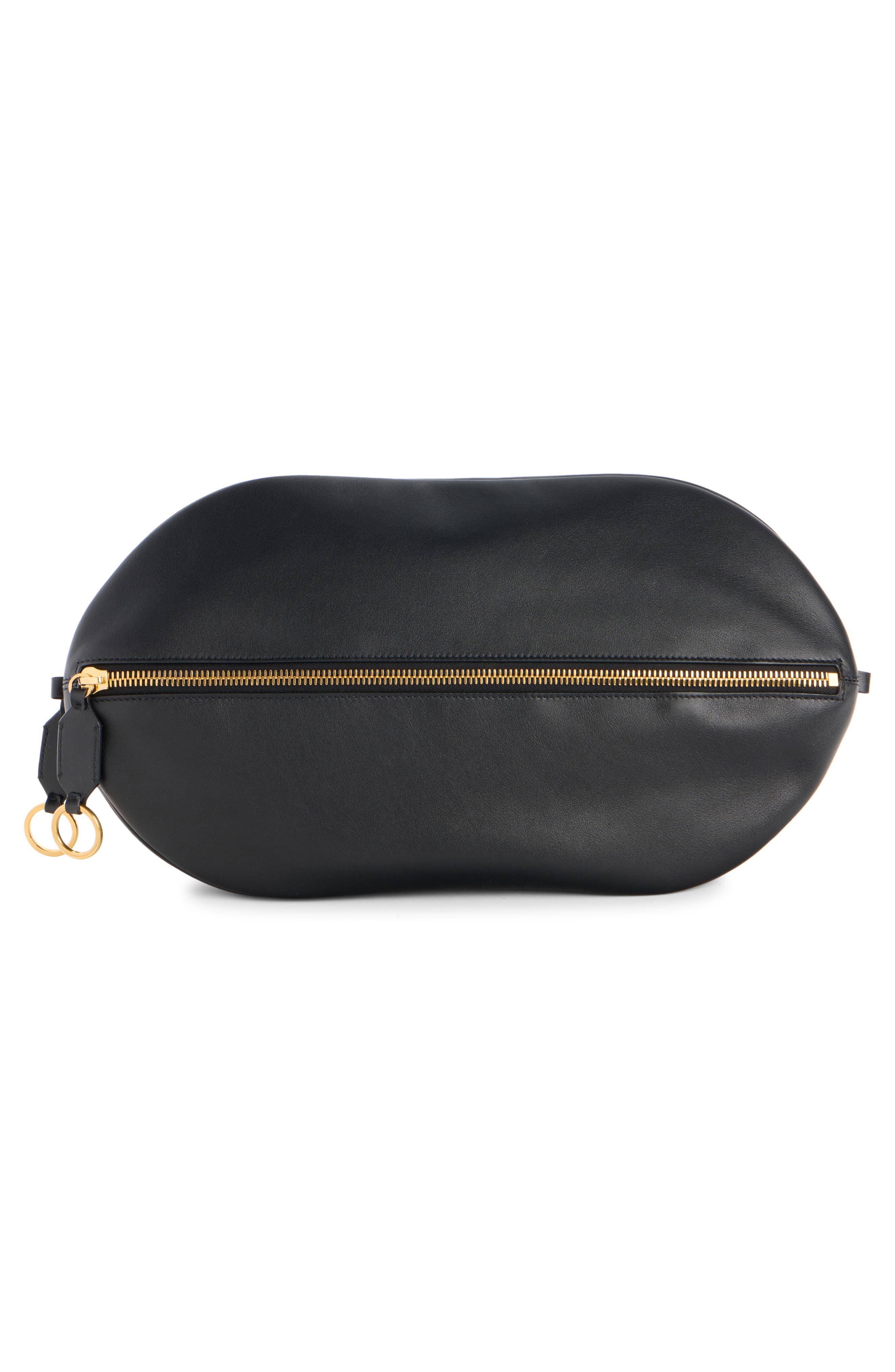 Balenciaga Medium Bolero Leather Bowling Bag, Alternate, color, Black/ Plum