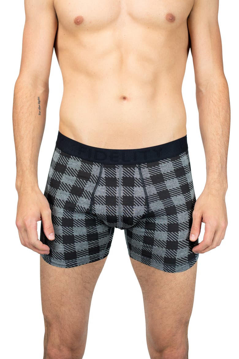 The Epic X-Hold Lumberjack Plaid Performance Boxer Briefs, Main, color, ASH