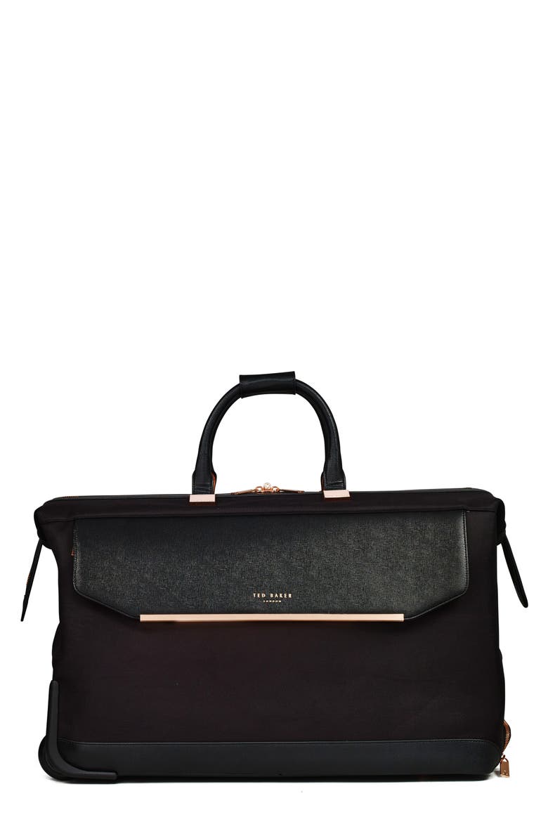 Large Albany Rolling Duffle Bag, Main, color, BLACK