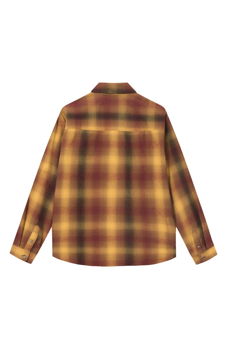 Wood Wood Avenir Gradient Plaid Flannel Button-Up Shirt, Alternate, color, 