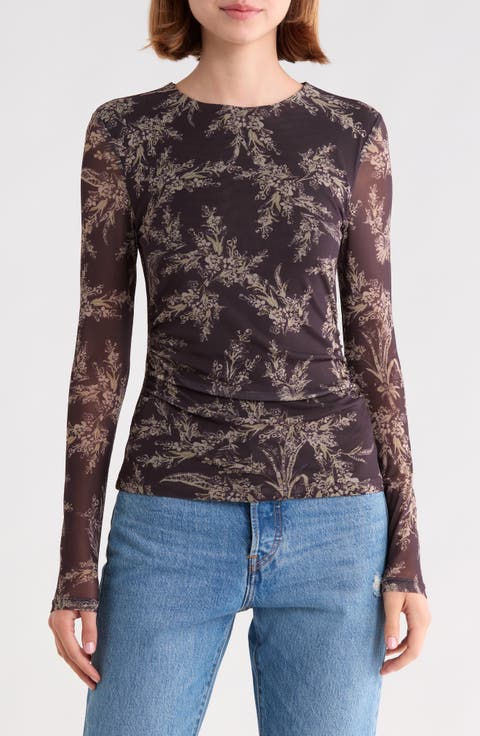 Long Sleeve Mesh Top