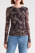 Melrose and Market Long Sleeve Mesh Top