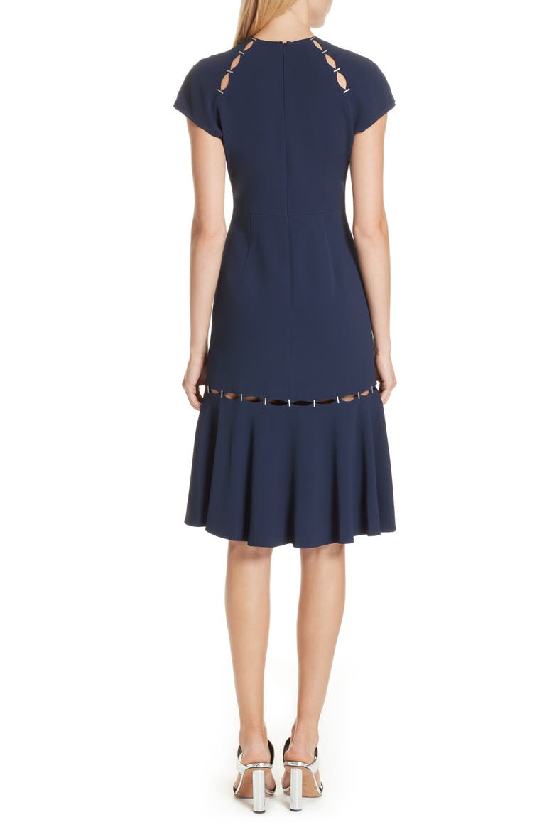 Jonathan Simkhai Stapled Crepe T-Shirt Dress, Alternate, color, MIDNIGHT