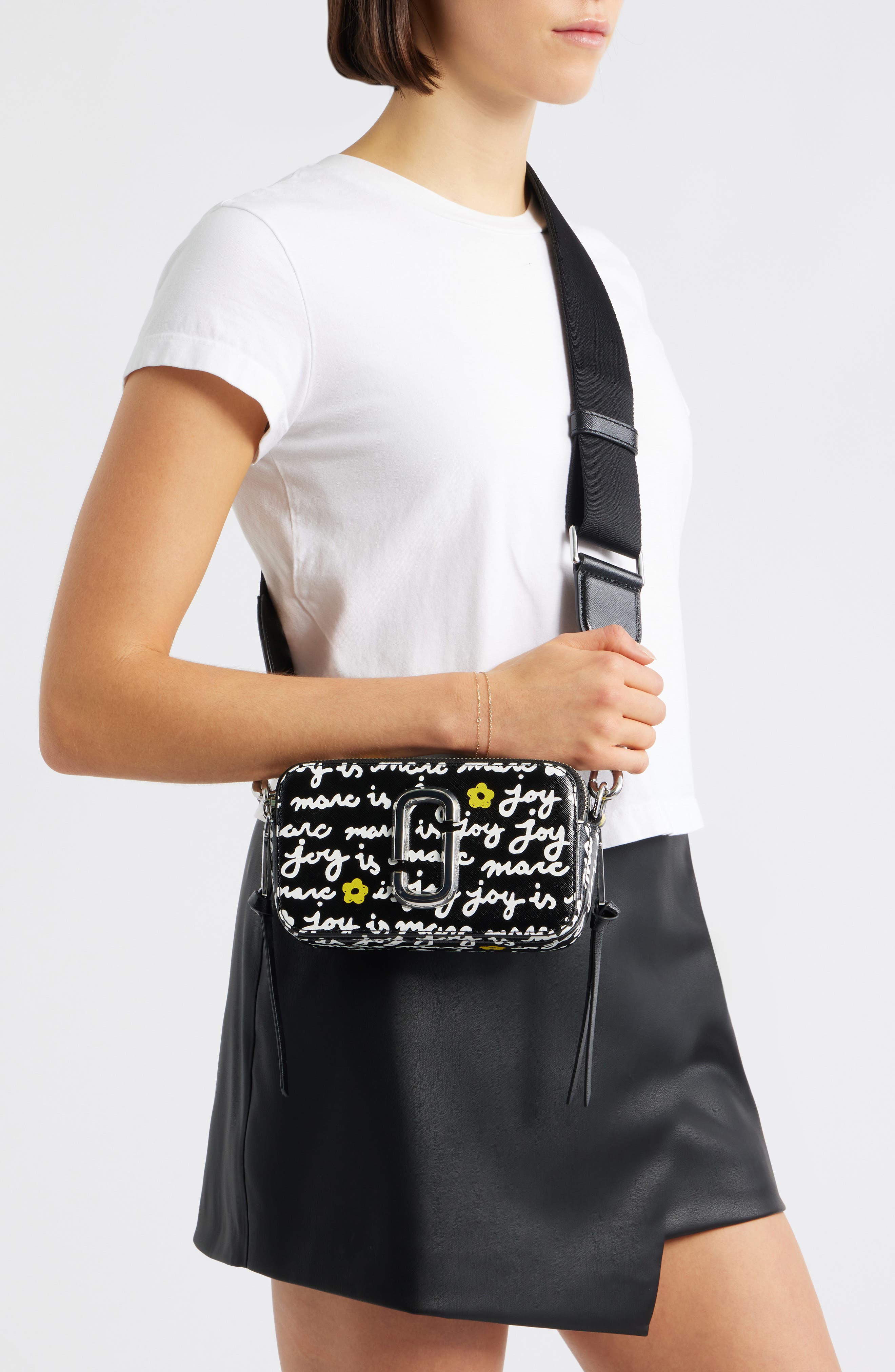 Marc Jacobs The Joy Snapshot Bag, Alternate, color, Black Multi