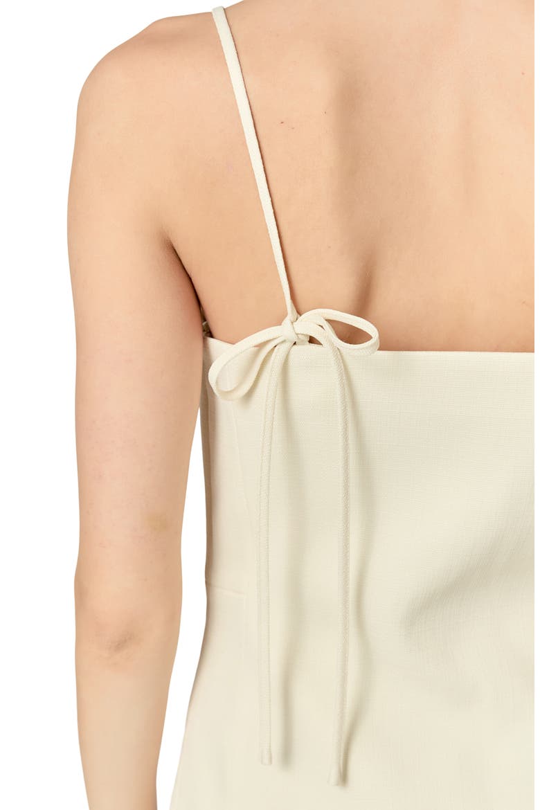 Tie Strap A-Line Minidress, Alternate, color, CREAM