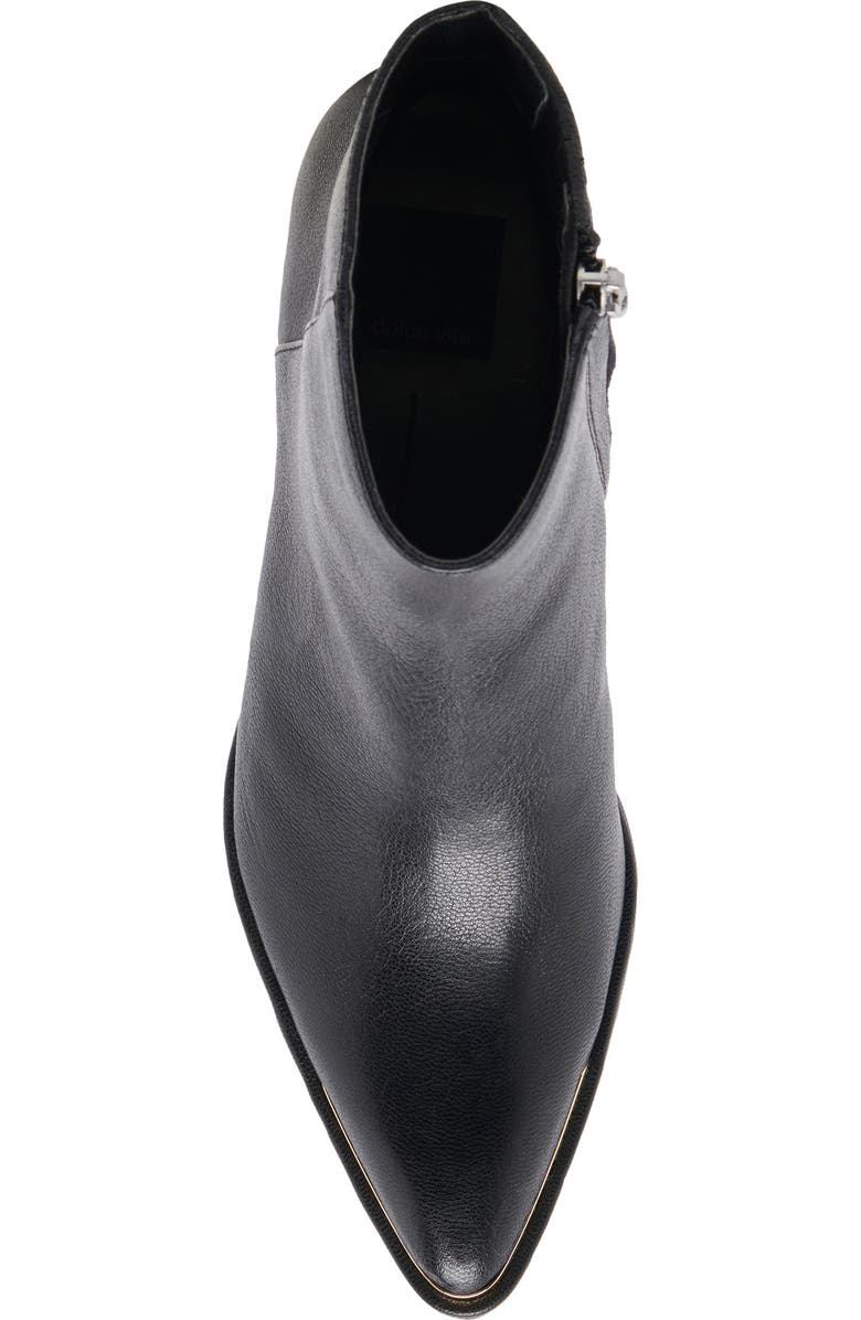 Dolce Vita Nonah Pointed Toe Bootie, Alternate, color, Black Leather