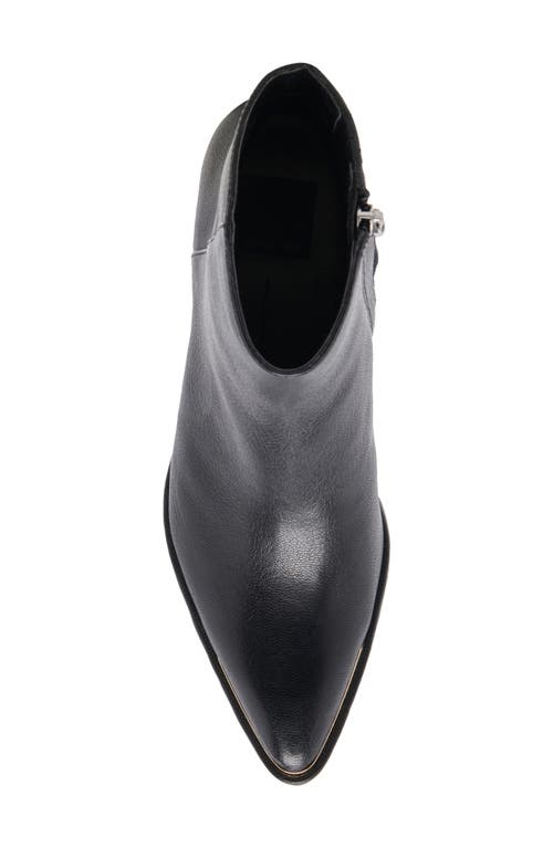Dolce Vita Nonah Pointed Toe Bootie In Black Leather
