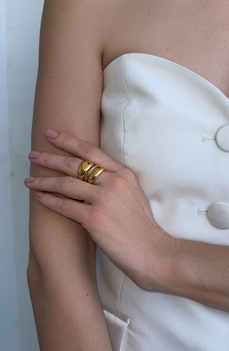 Adornia Set of 3 Stackable Band Rings, Alternate, color,