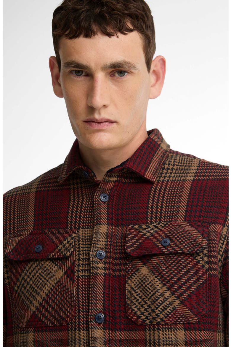 Millom Relaxed Houndstooth Shirt, Alternate, color, RED