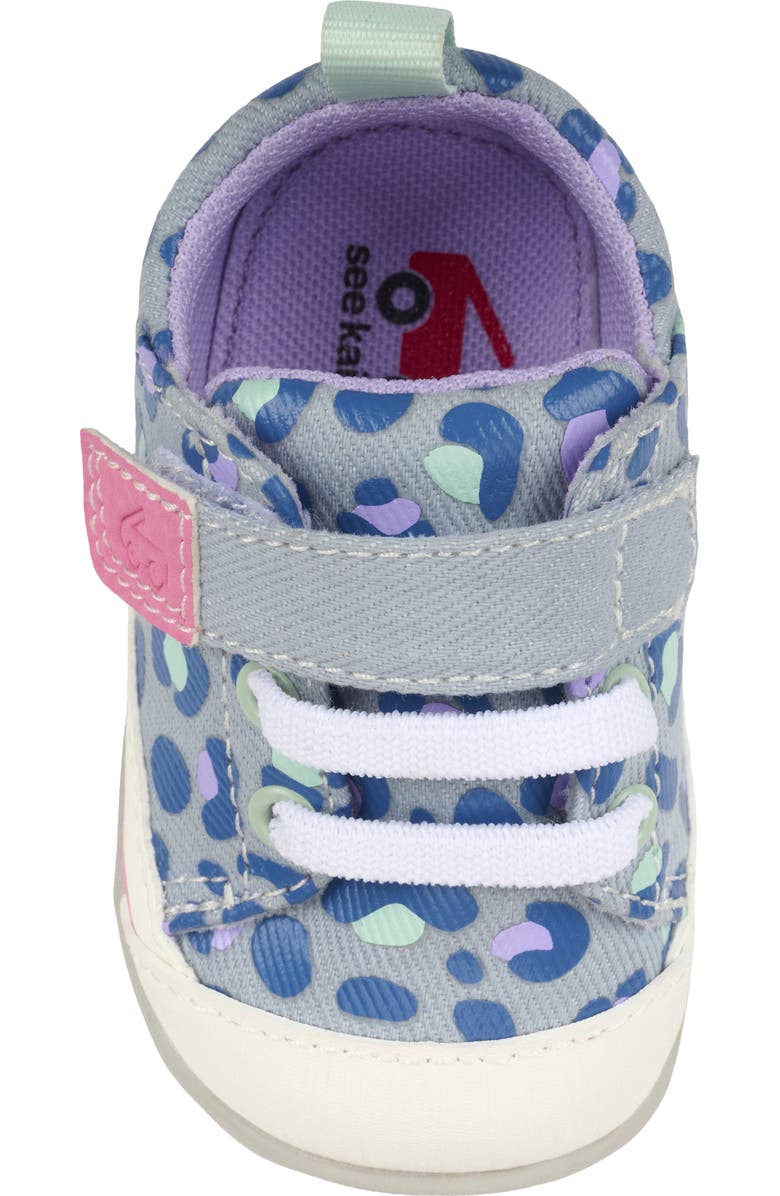 See Kai Run Kids' Mini Stevie Sneaker, Alternate, color, Sky Blue/Leopard